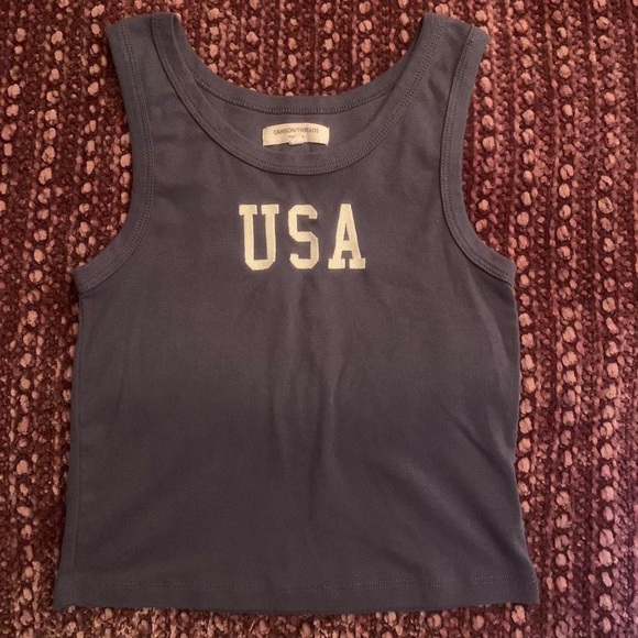 cute blue grey usa tank😇 - Picture 1 of 2